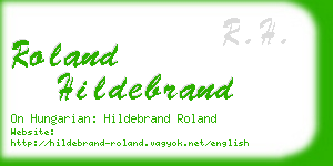 roland hildebrand business card